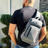 Erozul Equinox Smell Proof Crossbody Sling Bag With Combination Lock - Gray