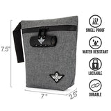 Erozul Orion Smell Proof Bag With Combination Lock 7" - Gray