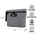 Erozul Orion Smell Proof Flat Pack Bag With Combination Lock - Black