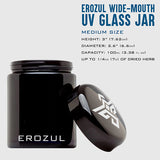 Erozul 100 ml Screw Top Airtight Wide Mouth Glass UV Jar
