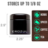 Erozul 60 ml Screw Top Airtight Wide Mouth Glass UV Jar - 3 Pack
