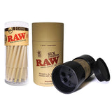 RAW Six Shooter for King Size Cones With Bonus 50 Pack Raw Cones