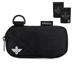 Erozul Nano Small Smell Proof Slim Pack Pouch - Black