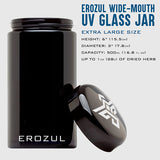 Erozul 500 ml Screw Top Airtight Wide Mouth Glass UV Jar