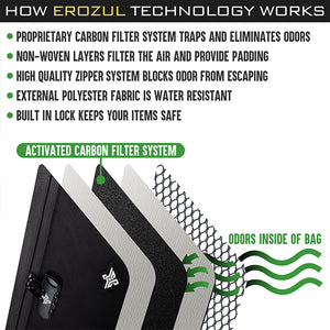 Erozul Exodus v2 Smell Proof Case With Combination Lock - Black