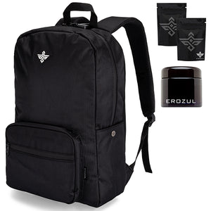 Erozul Legend Smell Proof Back Pack With Combination Lock - Black